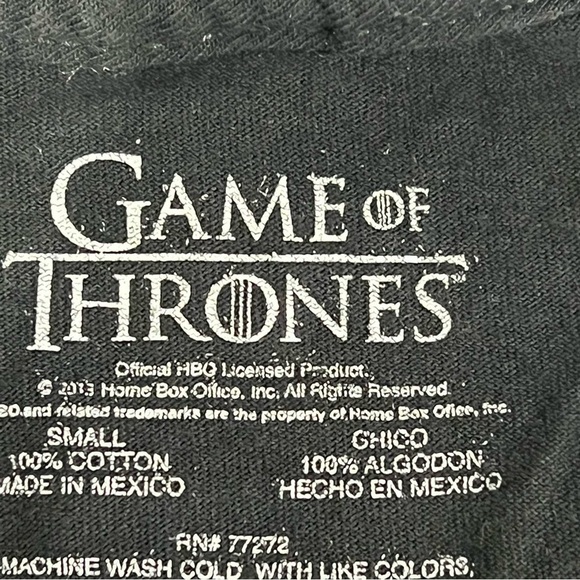 GAME OF THRONES STARK WINTER IS COMING SHORT SLEEVED TEE-SHIRT - Picture 5 of 5